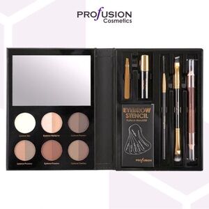 Profusion Trendsetter Brows Stencil Palette Brush Ki…